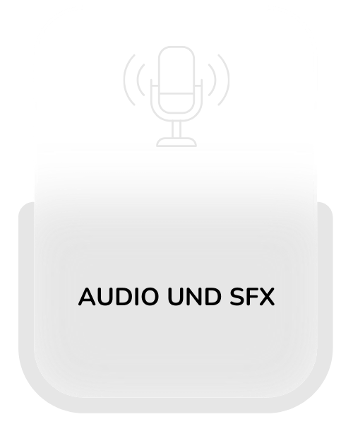 Service-Karte für Audio- und SFX-Dienste, die professionelle Lösungen für Sound- und Effekt-Design anbietet.