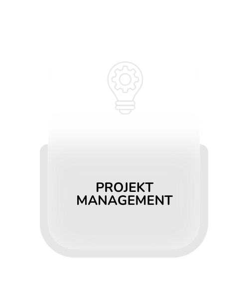 Service-Karte für Projektmanagement-Dienste, die professionelle Lösungen für effiziente Planung, Organisation und Durchführung von Projekten anbietet, mit zusätzlichen Details im Leistungsbereich.