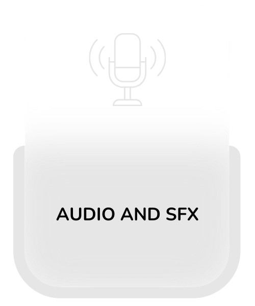 Service card for Audio and SFX services, offering professional sound and effects design solutions.